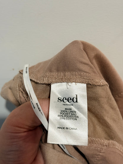 Seed Heritage Linen Wide Leg Pants Beige - Size 8
