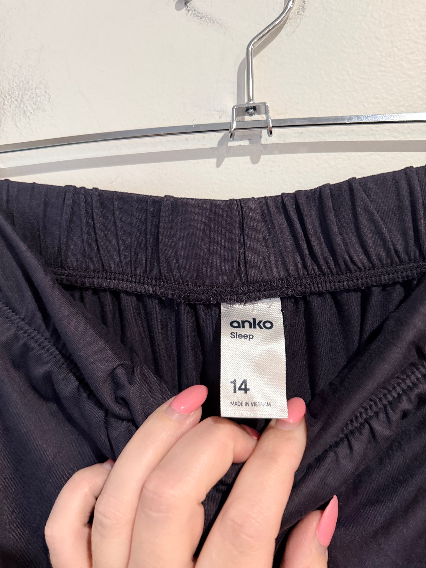 Anko Sleep Black Pants - Size 14