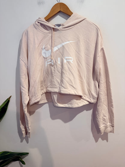 Nike Air Light Pink Cropped Hoodie - L