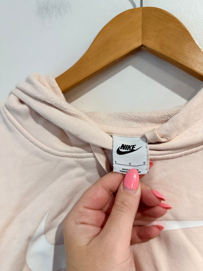 Nike Air Light Pink Cropped Hoodie - L