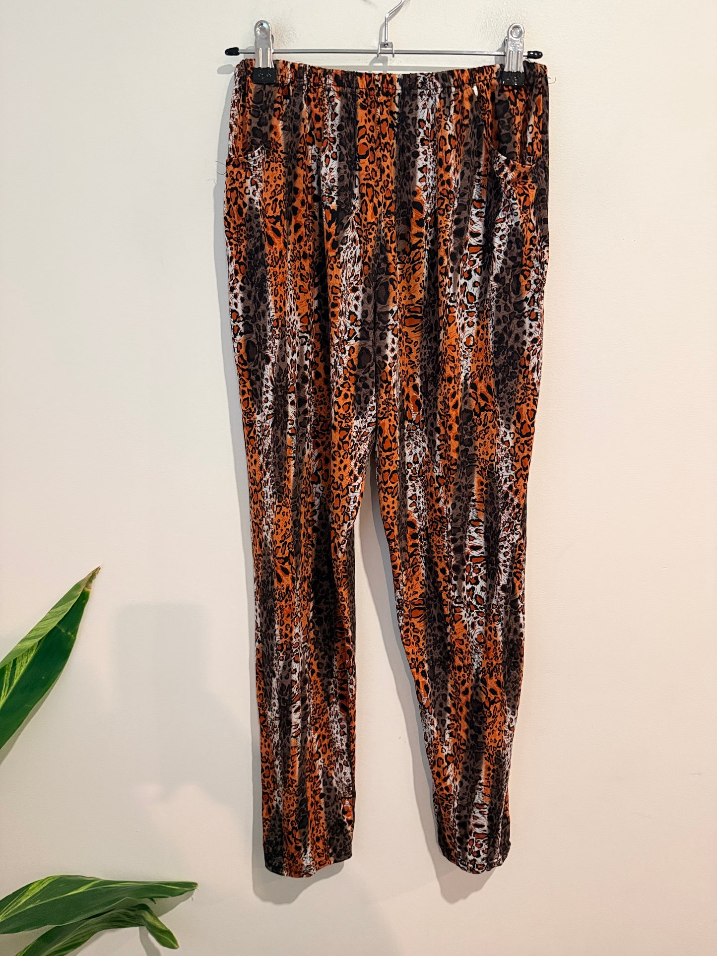 Brand Unknown Leopard Print Pants - 62cm Waist
