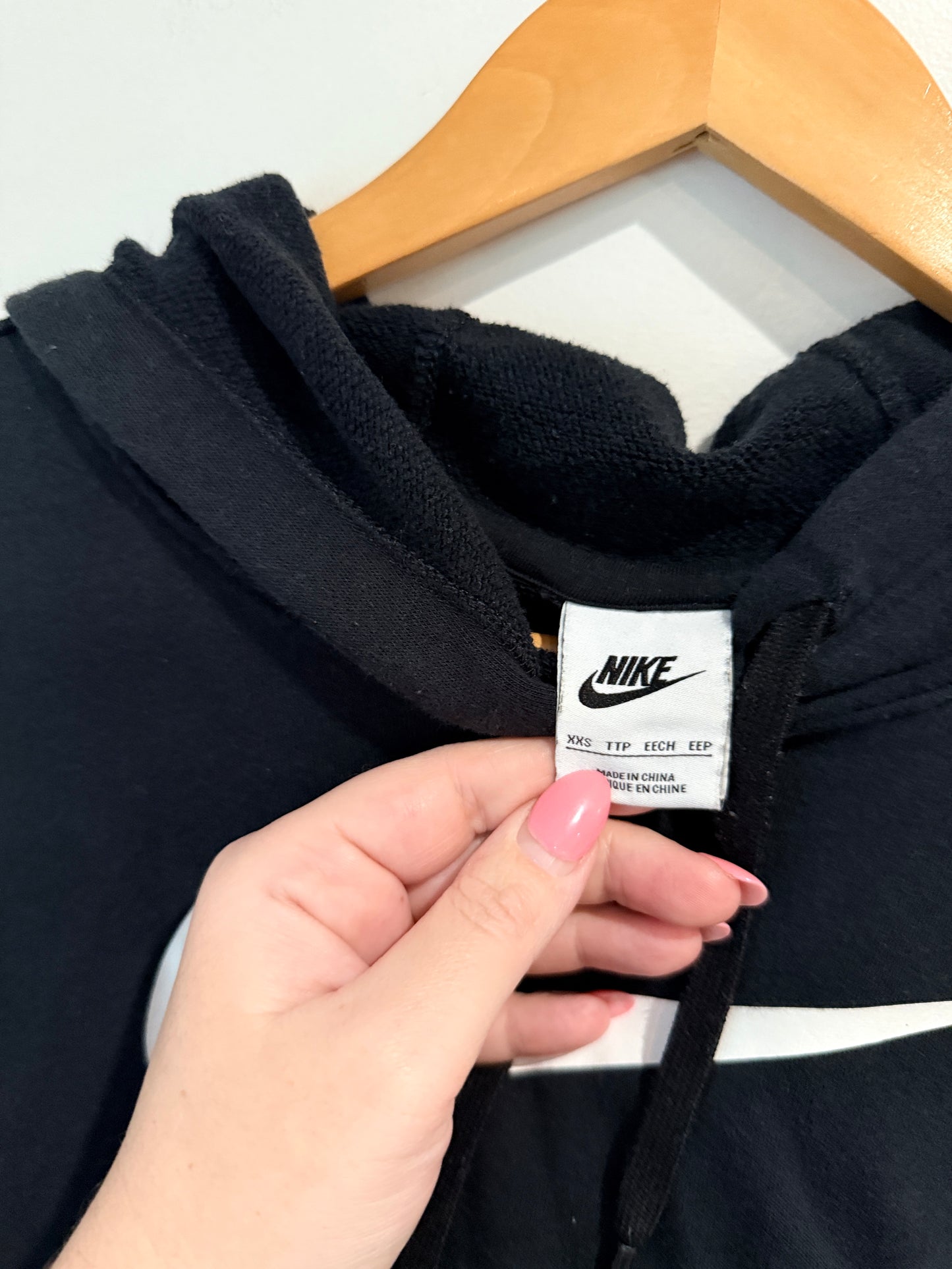 Nike Air Cropped Hoodie Black - Size XXS (marks on back)