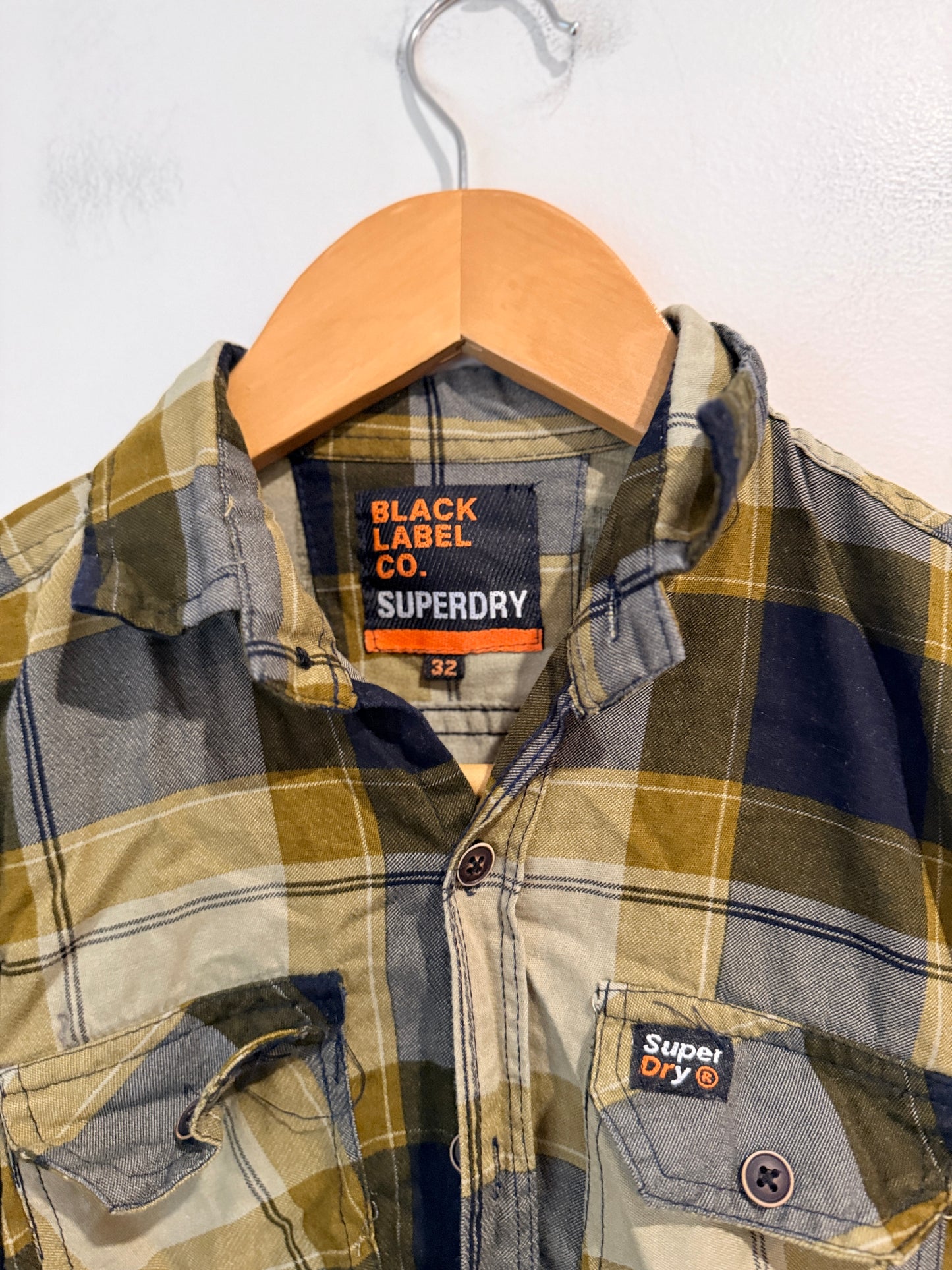 Superdry Black Label Co. Flannel Boys Shirt - Suit age 10 roughly