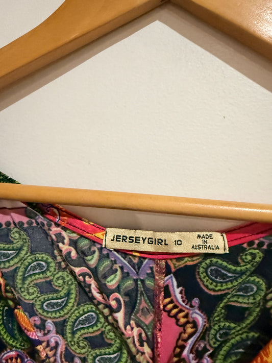 Jersey Girl V-neck Kaftan Dress Size 10