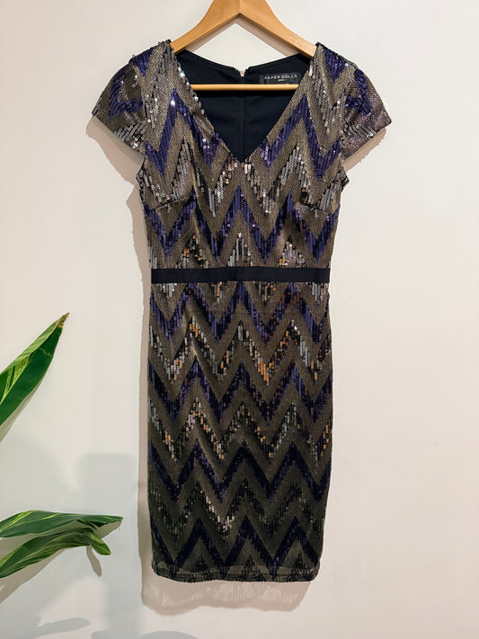 Paper Dolls Shimmer Sequin Dress Size 10