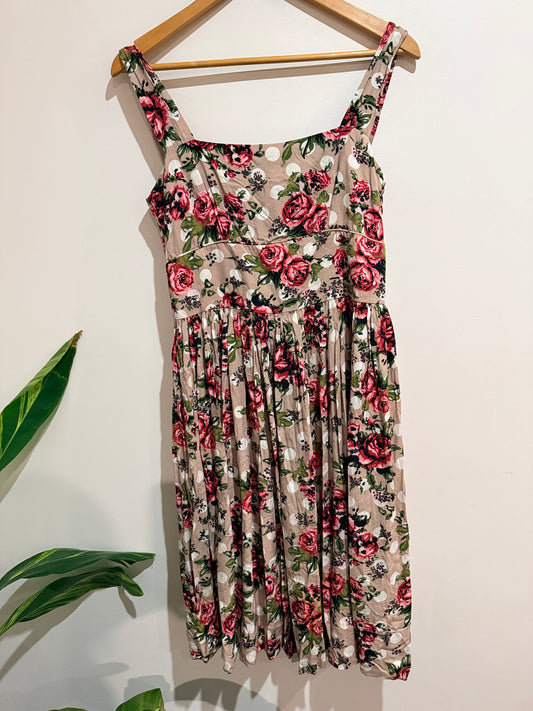 Jules Bly (NZ Made) Floral Sundress Size 10