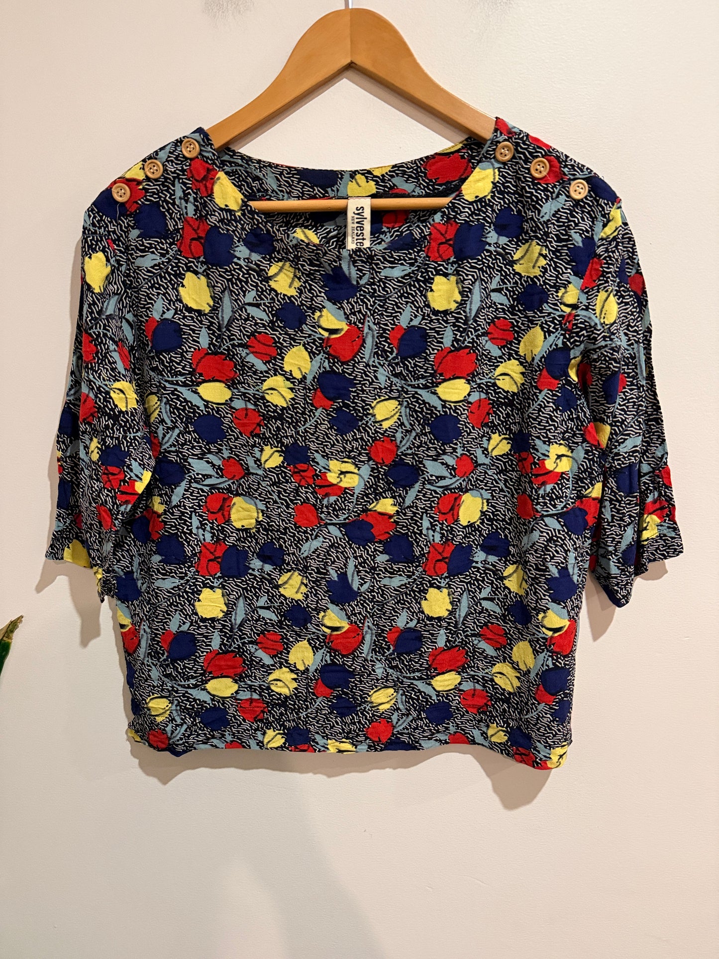 Sylvester (NZ Made) Floral Print Top Size S