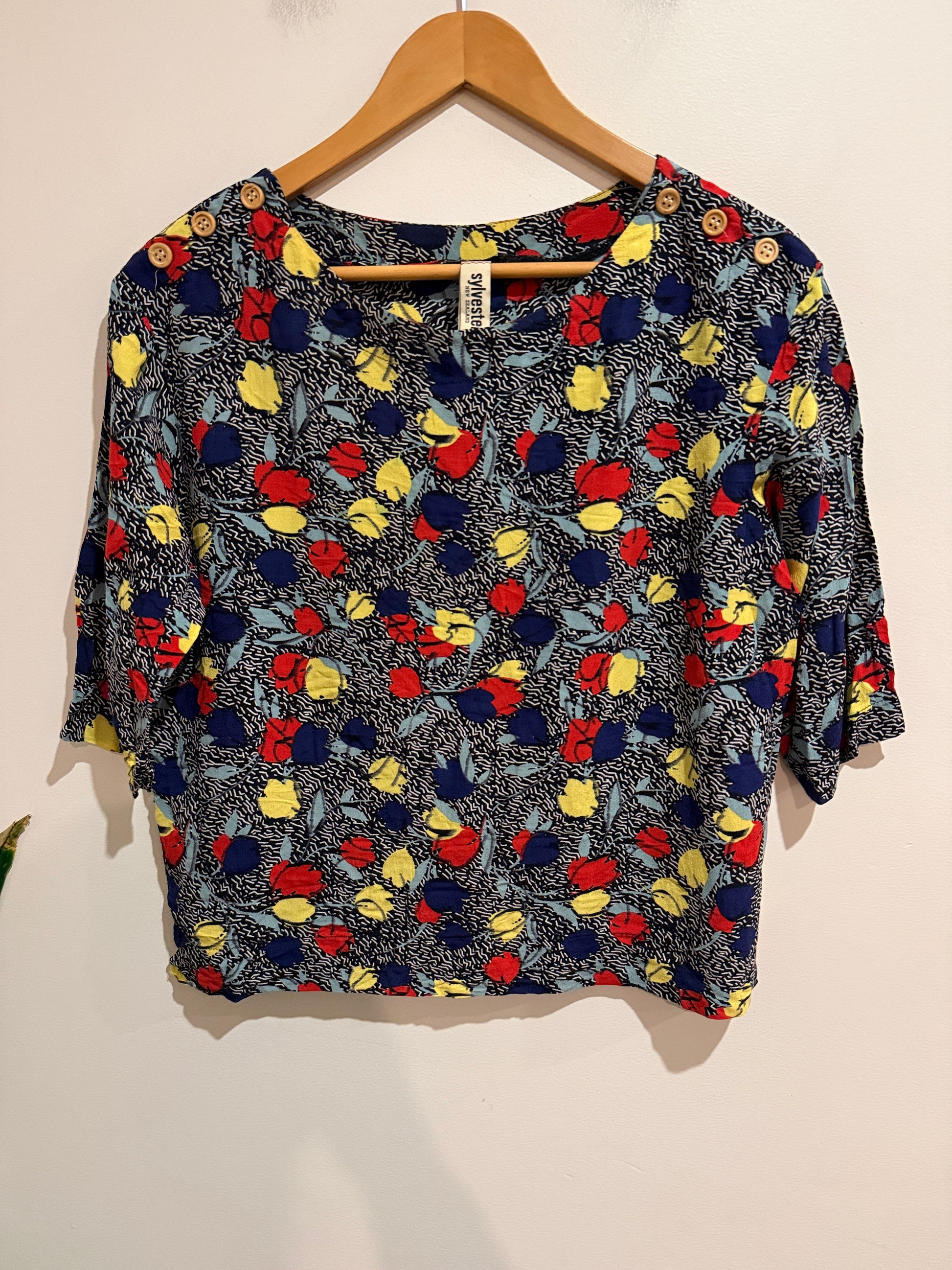 Sylvester (NZ Made) Floral Print Top Size S