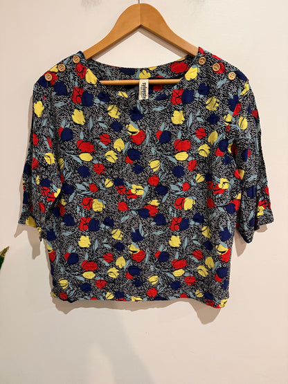 Sylvester (NZ Made) Floral Print Top Size S