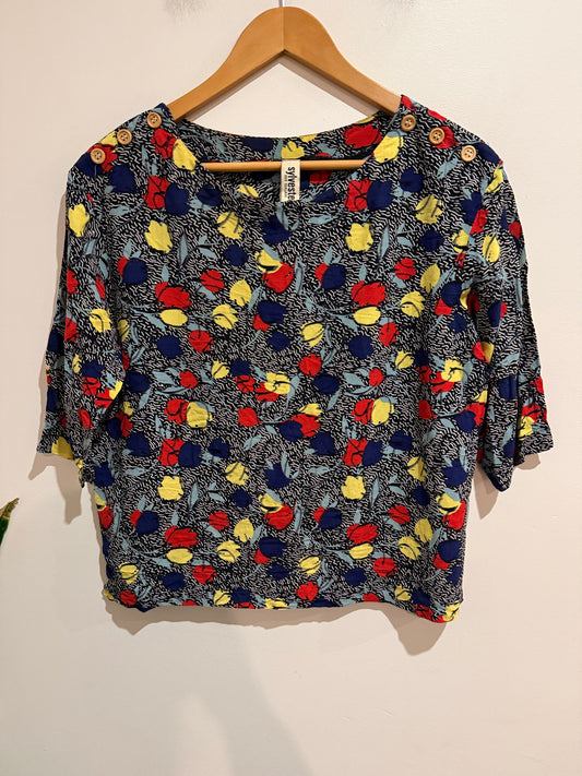 Sylvester (NZ Made) Floral Print Top Size S