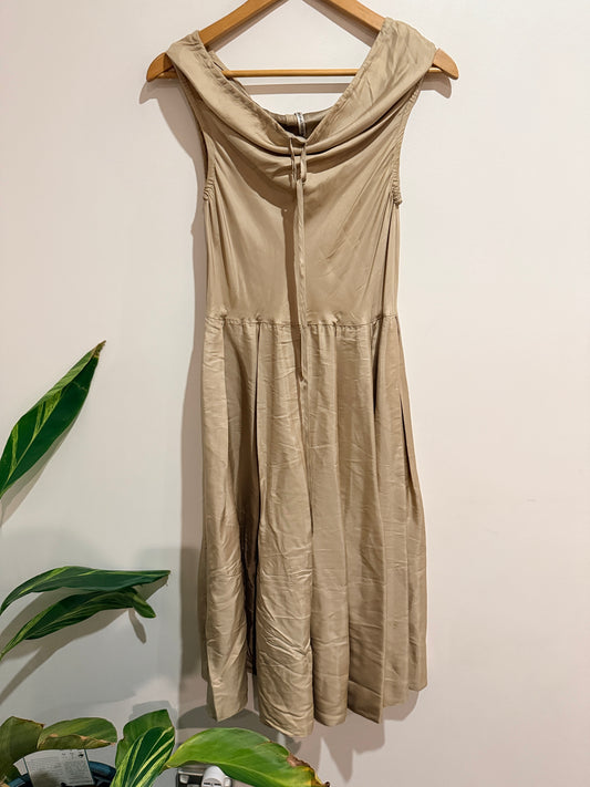 Scanlan & Theodore Boat Neck Midi Dress Size 8