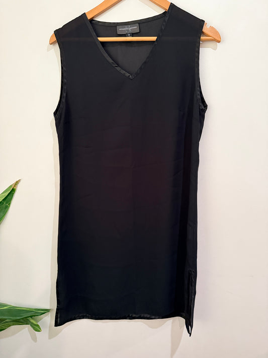 Suzanne Gregory (NZ Made) Sleeveless Black Top Size 10