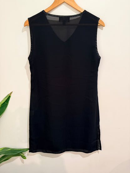 Suzanne Gregory (NZ Made) Sleeveless Black Top Size 10