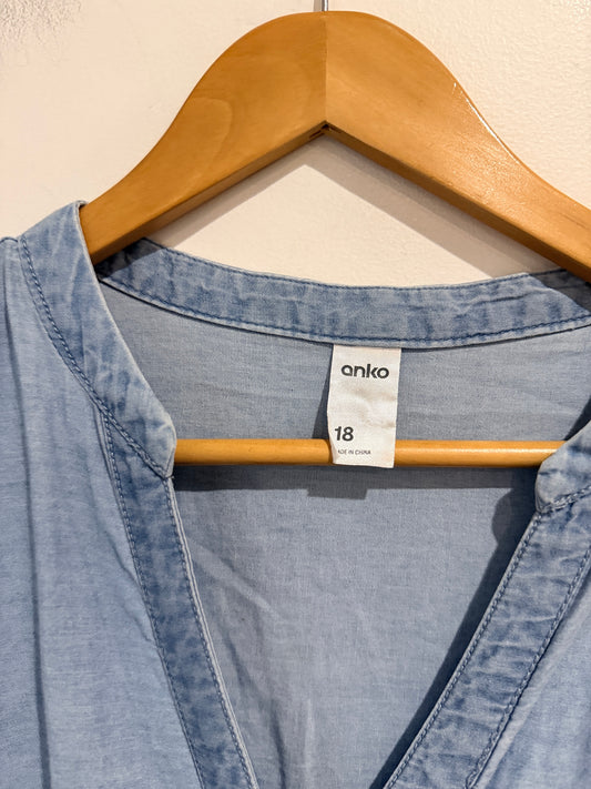 Anko Tiered Denim Dress Size 18