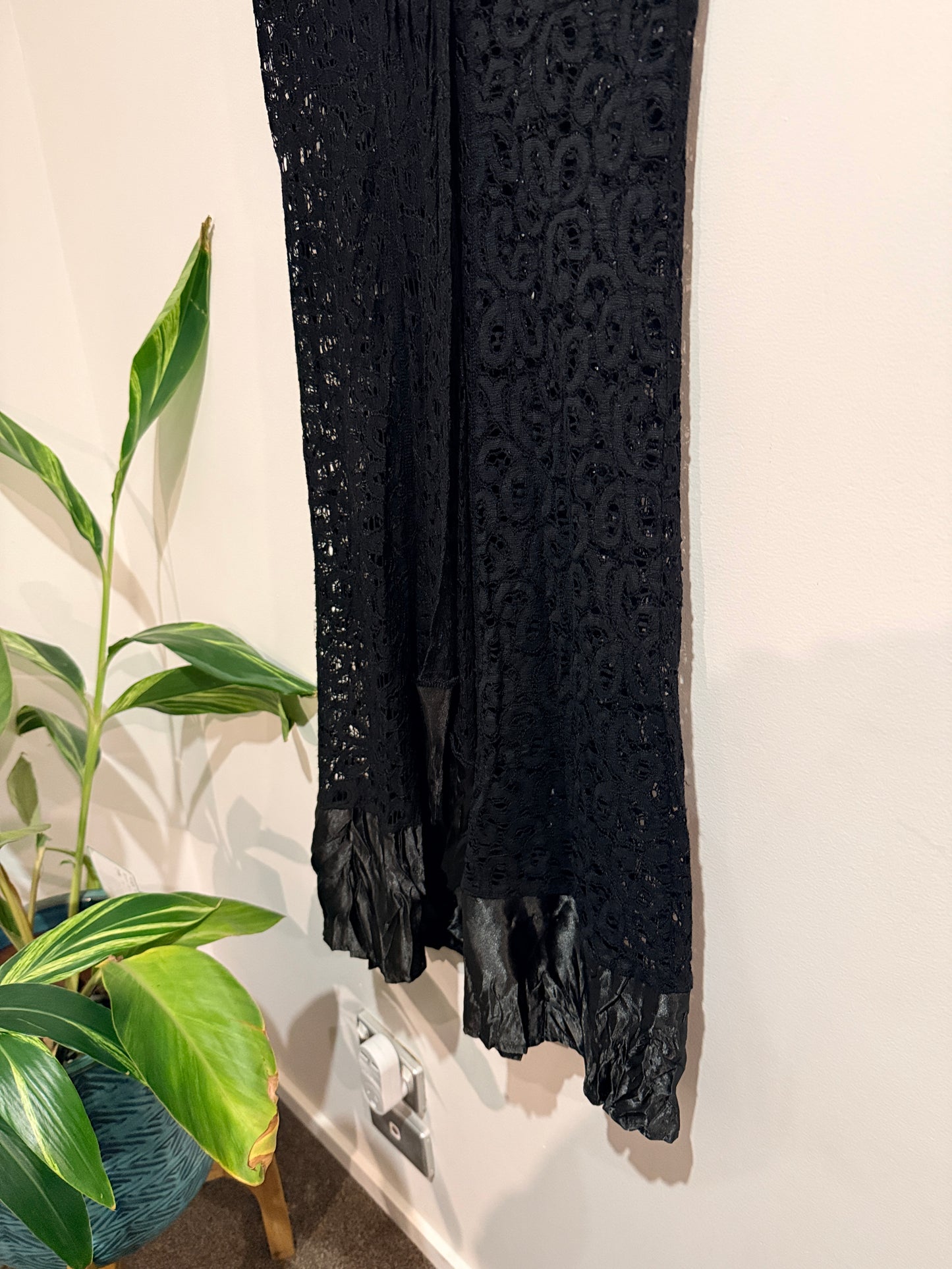 New Cover New Cover Black Lace Wrap Dress - Size 10 Size 10