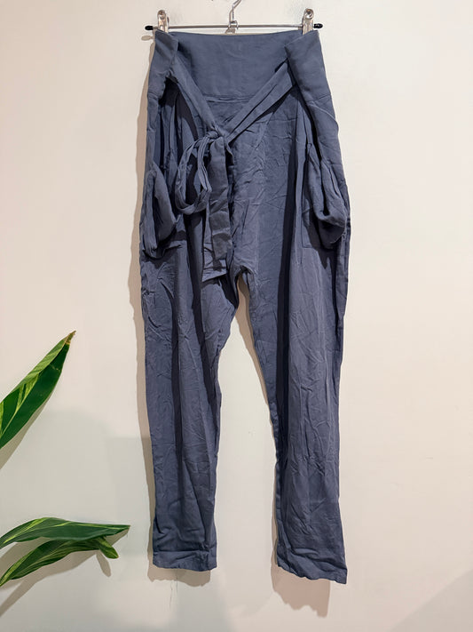 Ketz-kei Ketz-kei Blue High Waist Tie Front Pants - Size 12 Size 12
