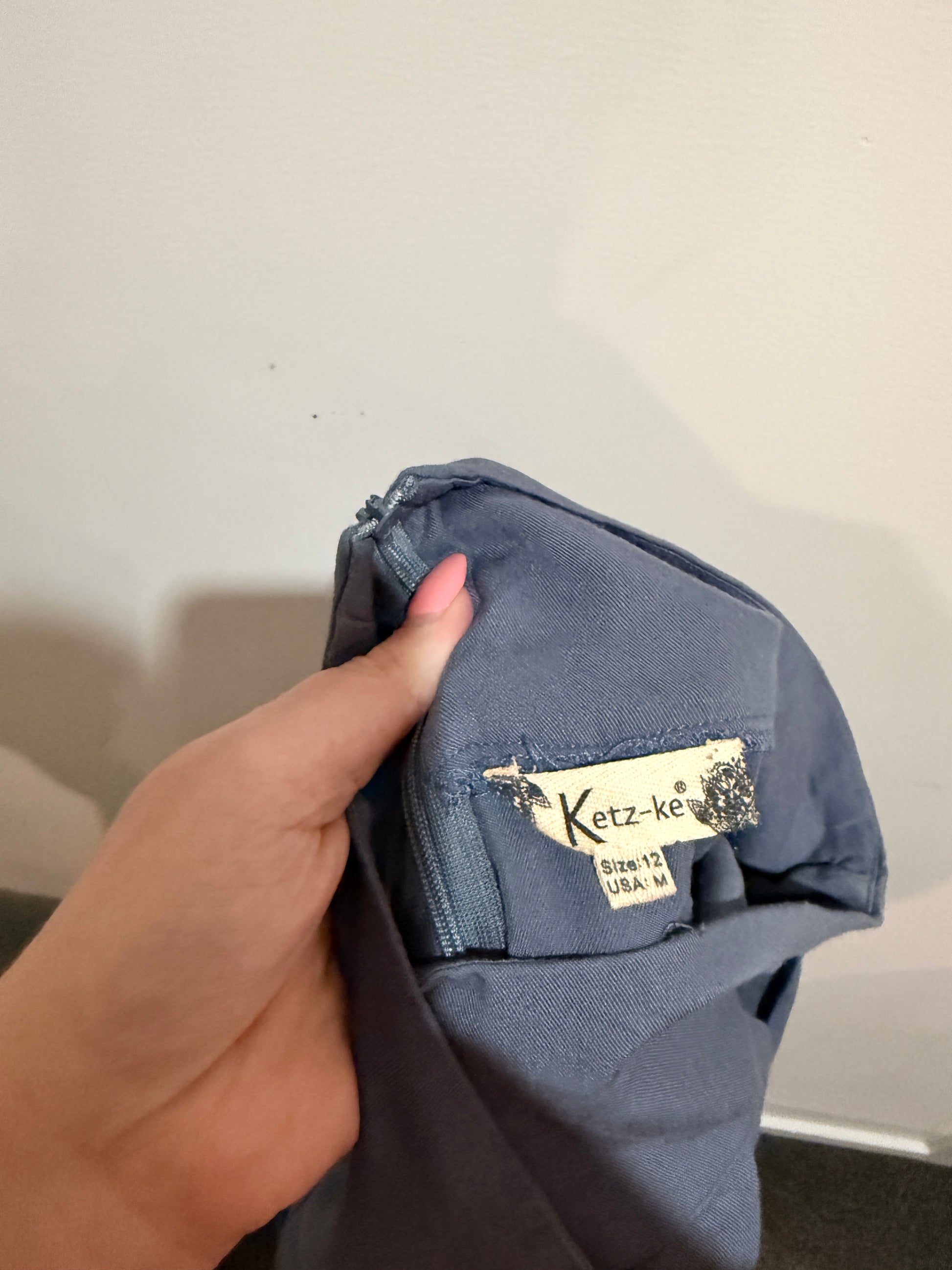 Ketz-kei Ketz-kei Blue High Waist Tie Front Pants - Size 12 Size 12