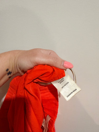 Country Road Country Road Orange Drawstring Mini Skirt - Size 12 Size 12