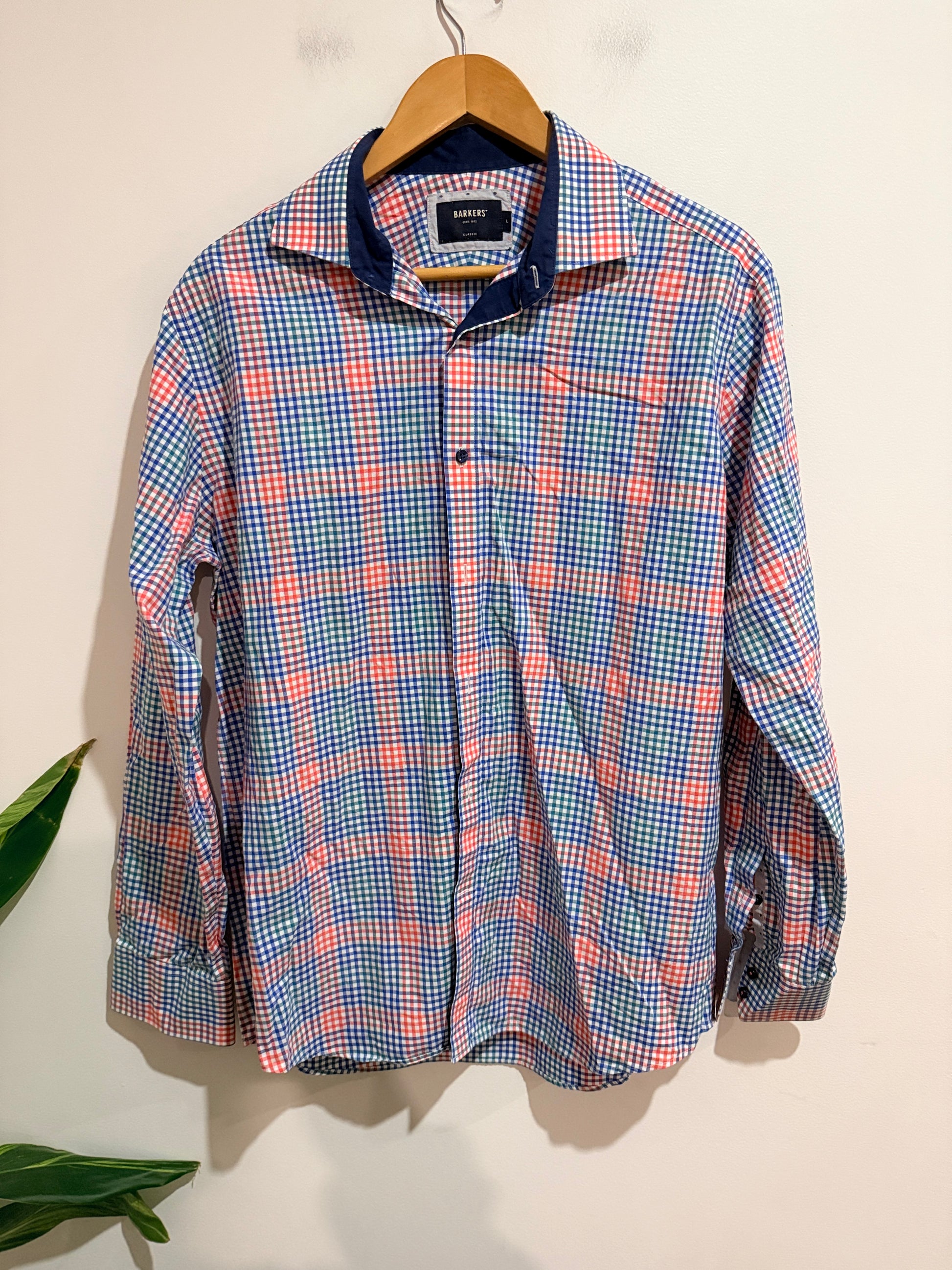 Barkers Barkers Classic Multicolor Check Button-up Shirt - Large Size Large