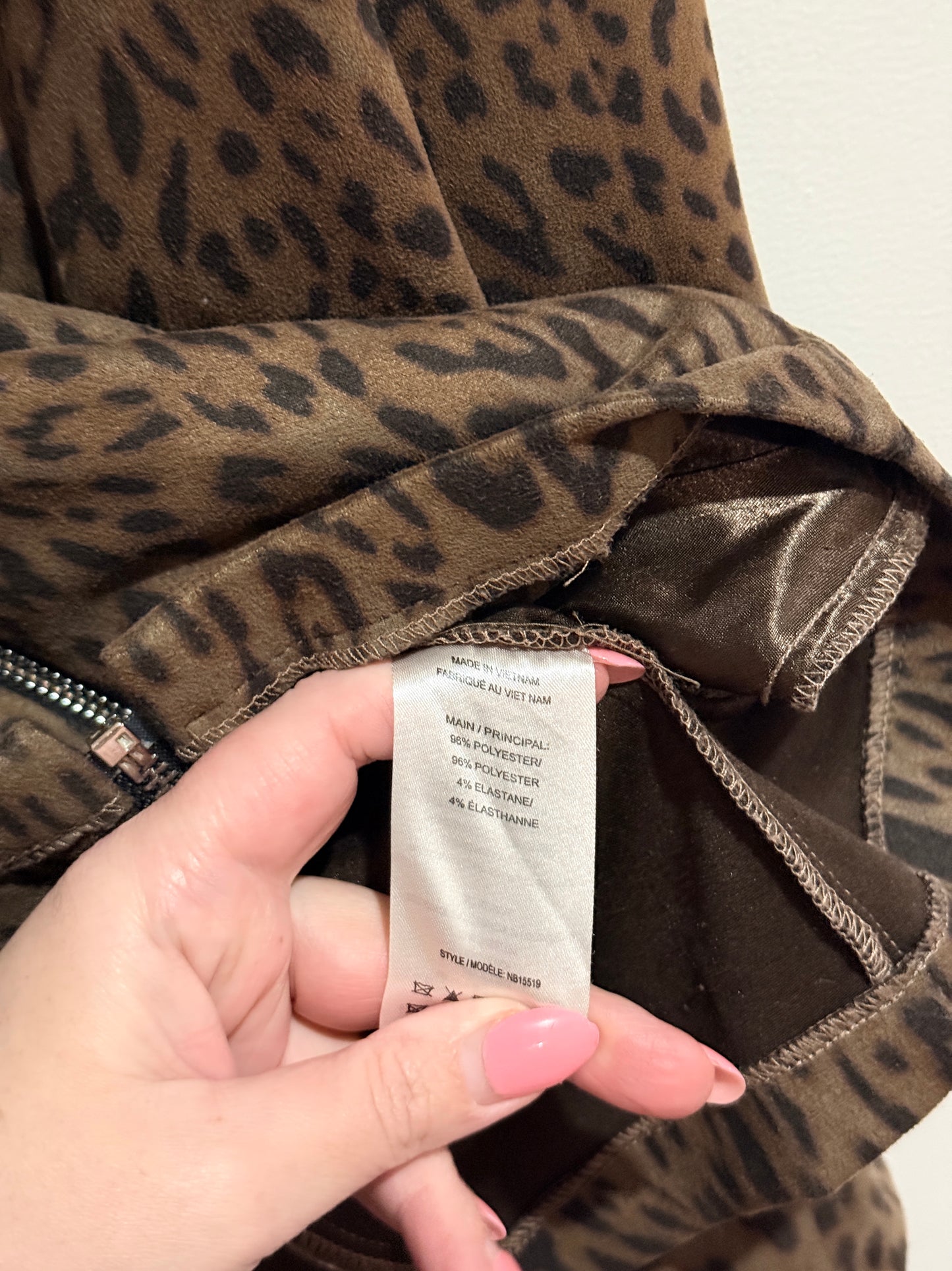 Noni B Leopard Print Zip Jacket Size 12
