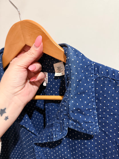 Levi's Blue Polka Dot Button-up Shirt Size XXL