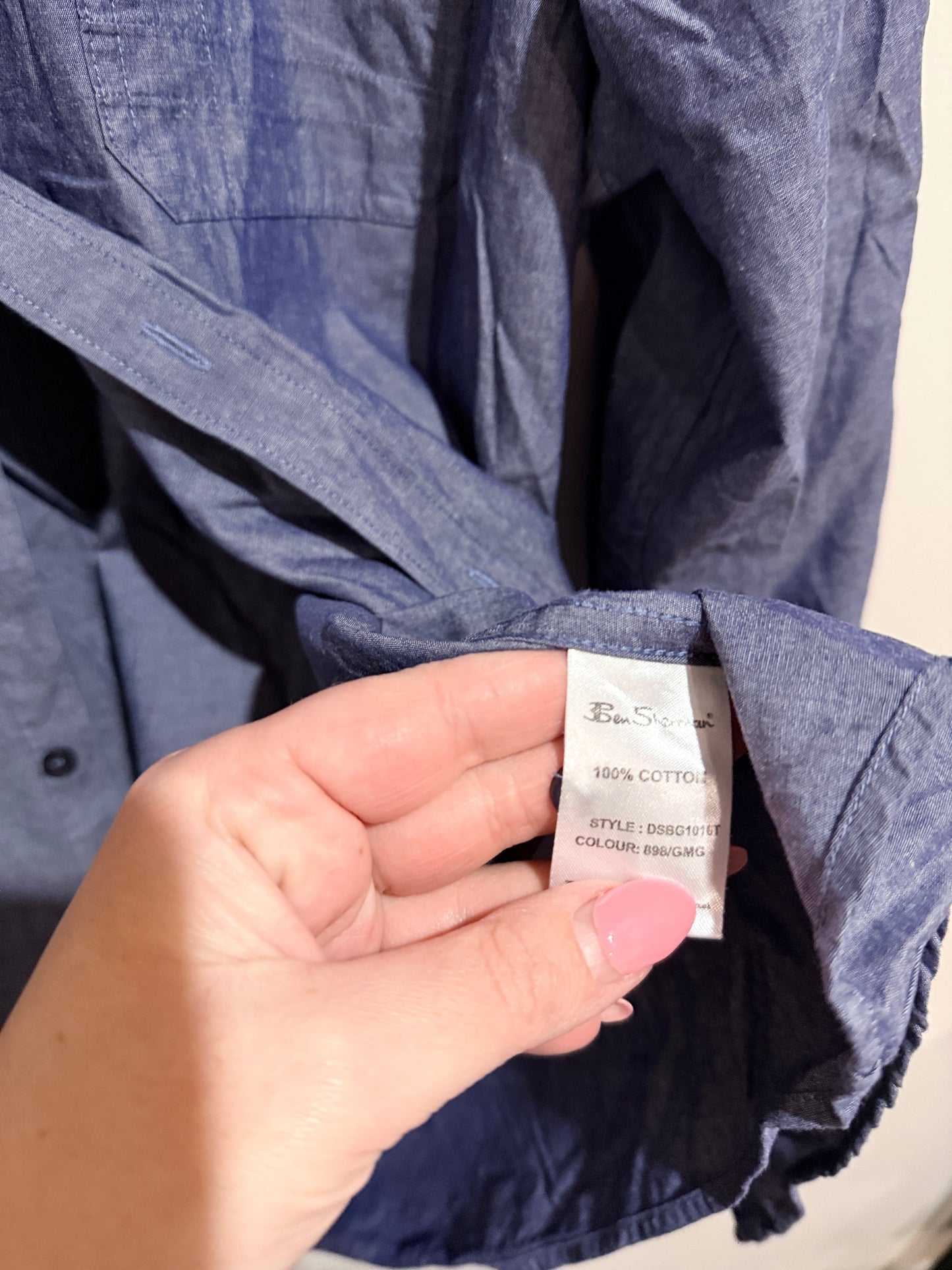 Ben Sherman Blue Chambray Utility Button-up Shirt Size XXL