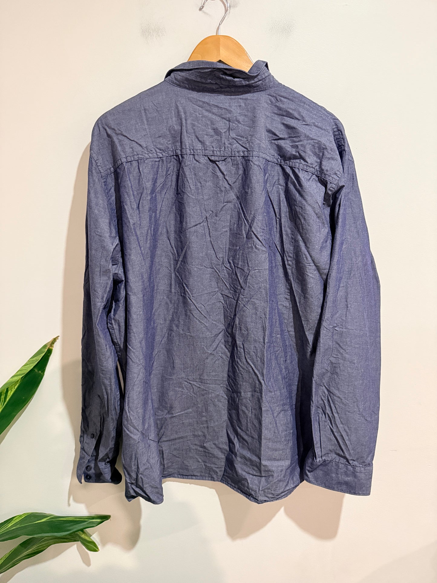 Ben Sherman Blue Chambray Utility Button-up Shirt Size XXL