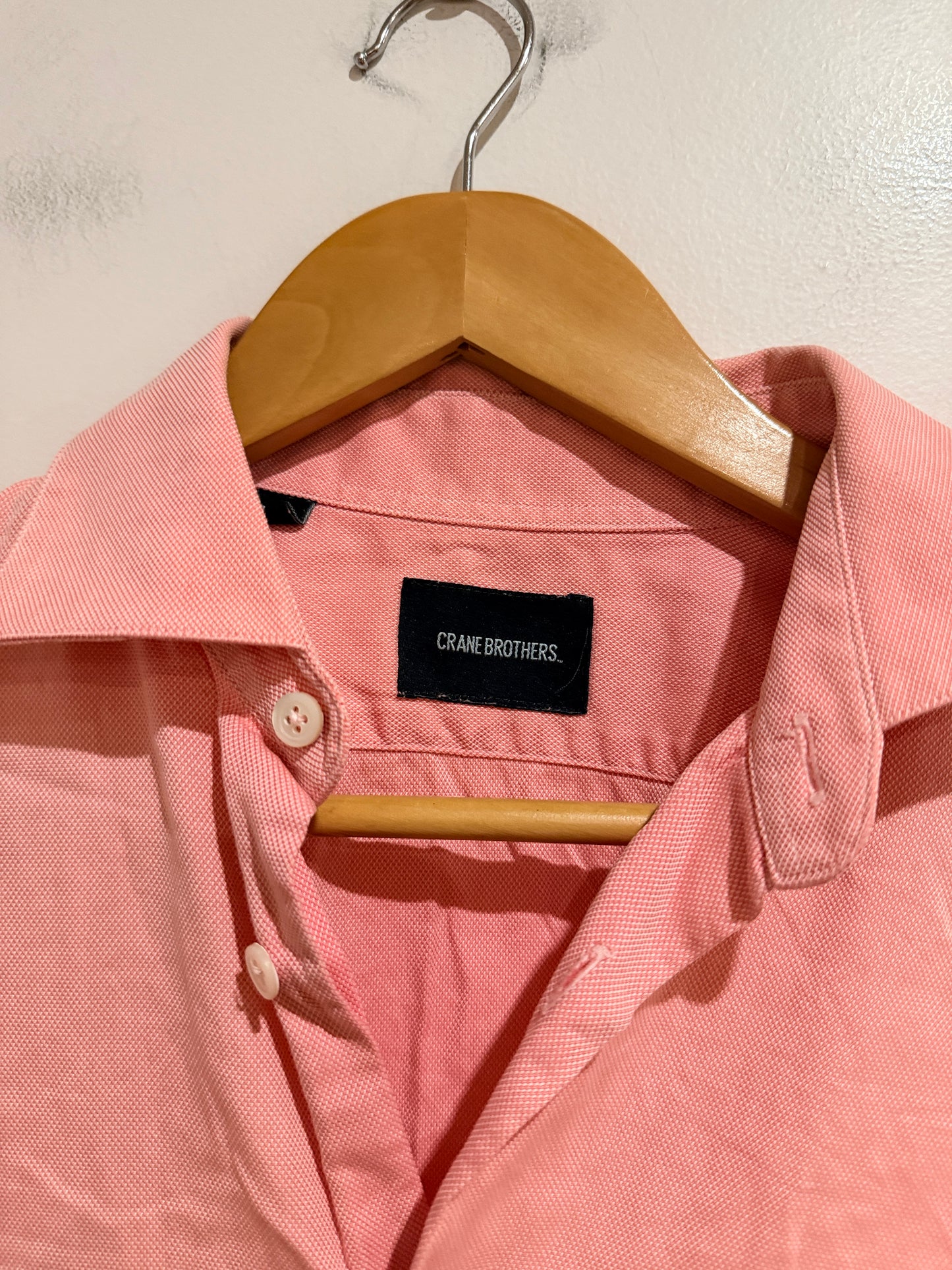 Crane Brothers Oxford Shirt Pink Size 100 U/arm to U/arm 58 cm