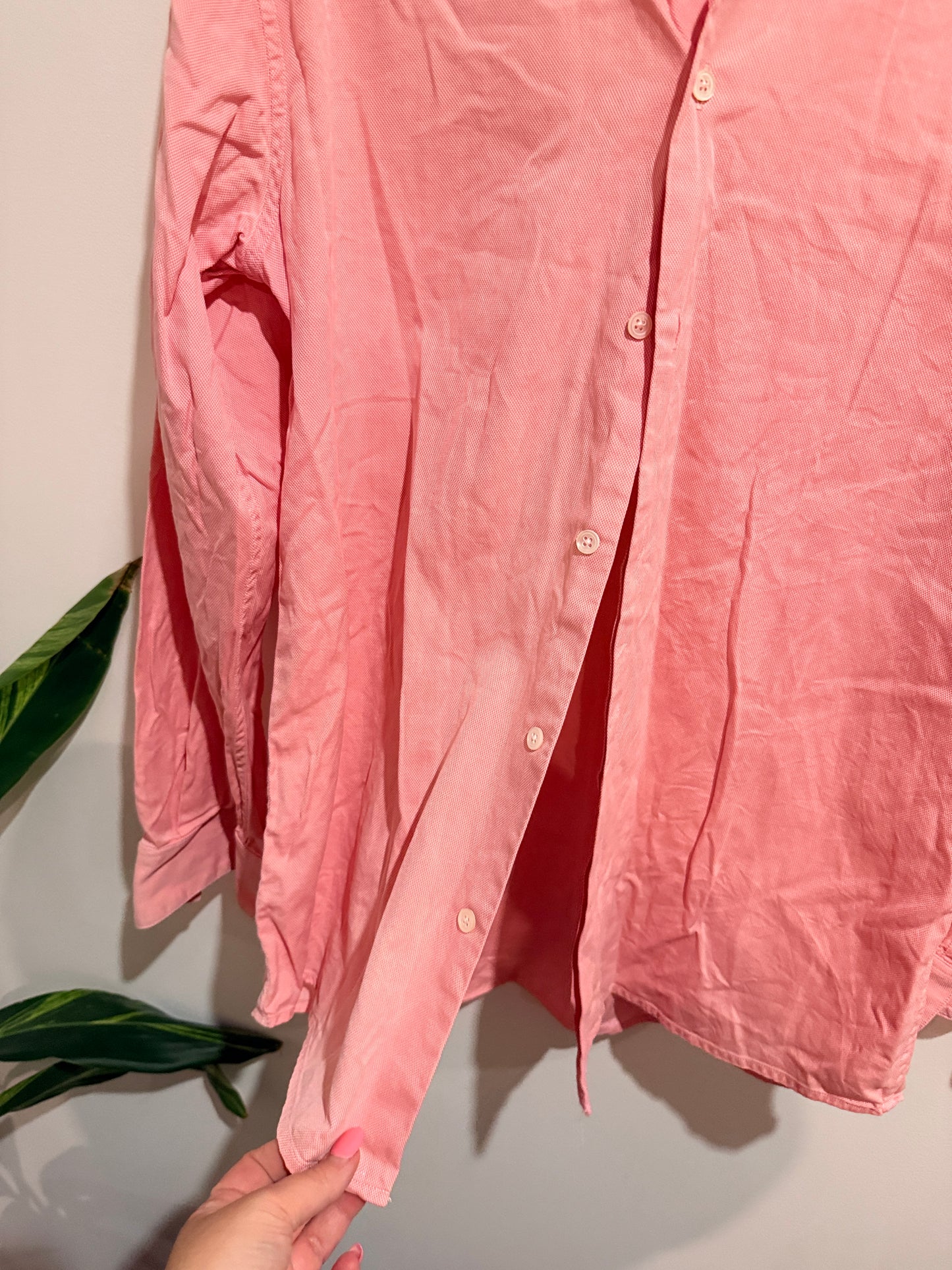Crane Brothers Oxford Shirt Pink Size 100 U/arm to U/arm 58 cm