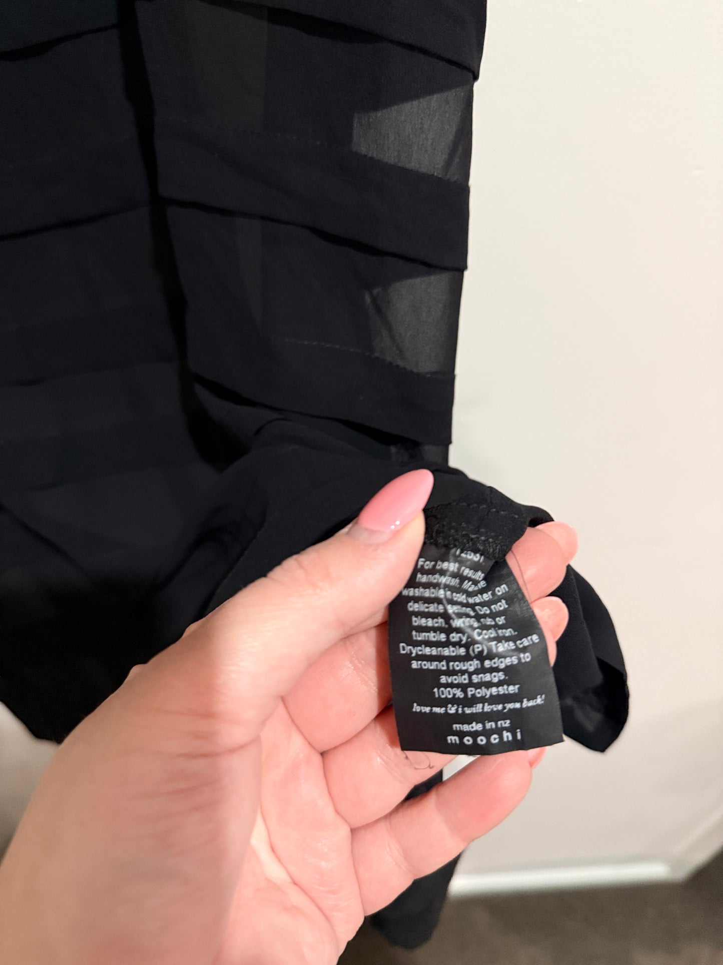 Faithfully Layered Black Sheer Top Size 8