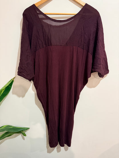 By Malene Birger Millany V-neck Top Plum Size S