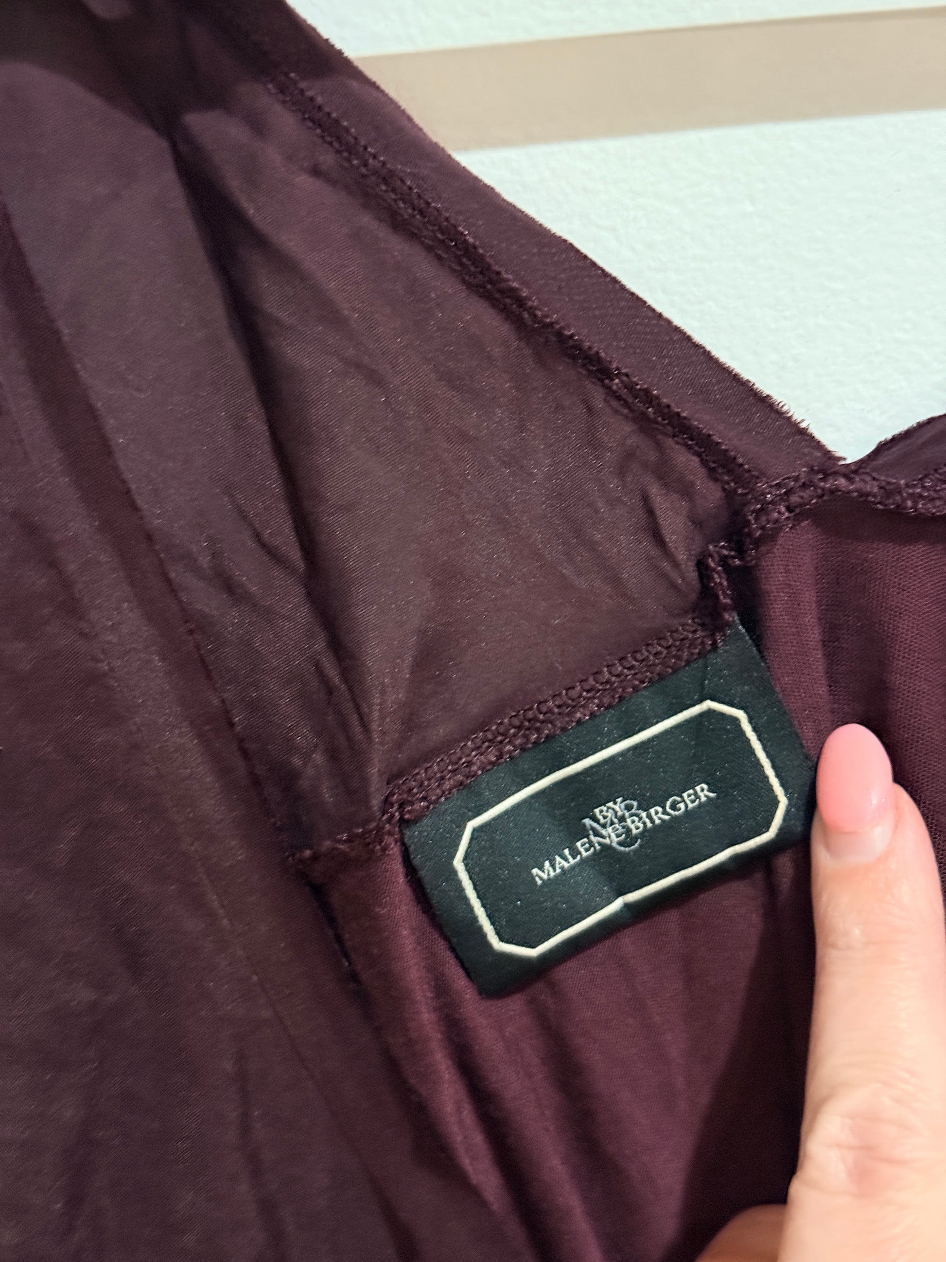 By Malene Birger Millany V-neck Top Plum Size S