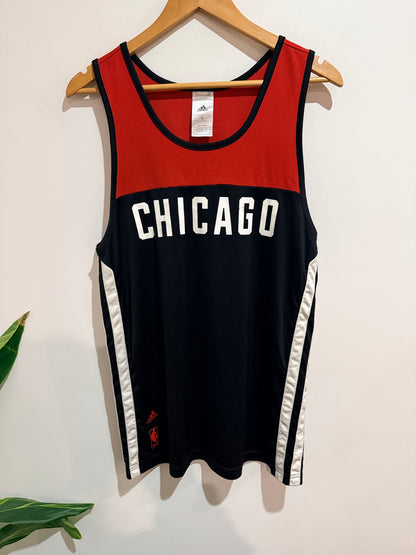 Adidas Adidas NBA Chicago Bulls Singlet Red & Black Size Large (L)