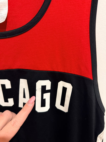 Adidas Adidas NBA Chicago Bulls Singlet Red & Black Size Large (L)