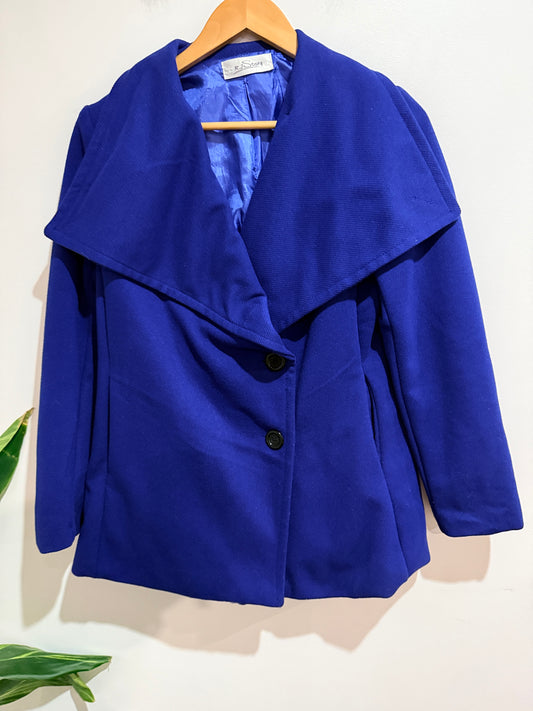 Brand Unknown Royal Blue Waterfall Coat