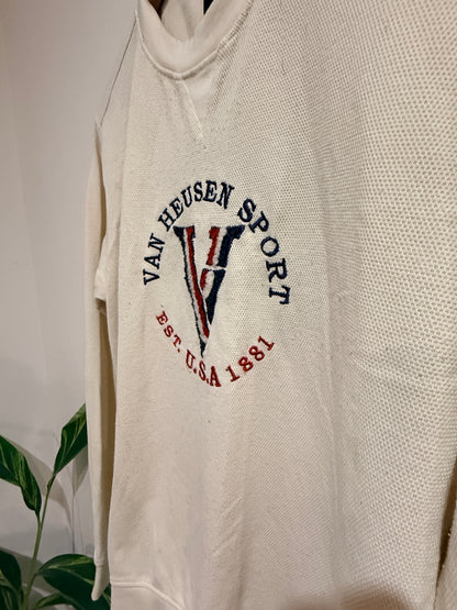 Van Heusen Sport Sport Logo Sweatshirt - Cream Size L