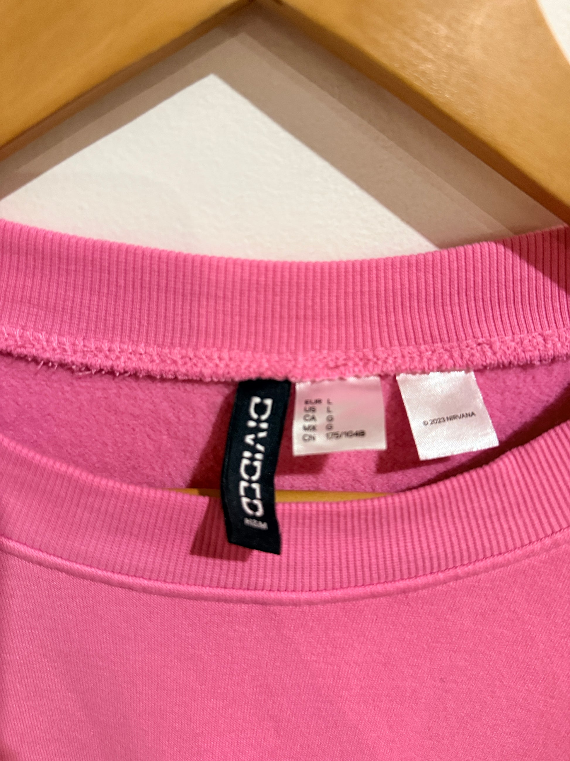 Divided Nirvana Graphic Oversized Sweatshirt - Pink Size S