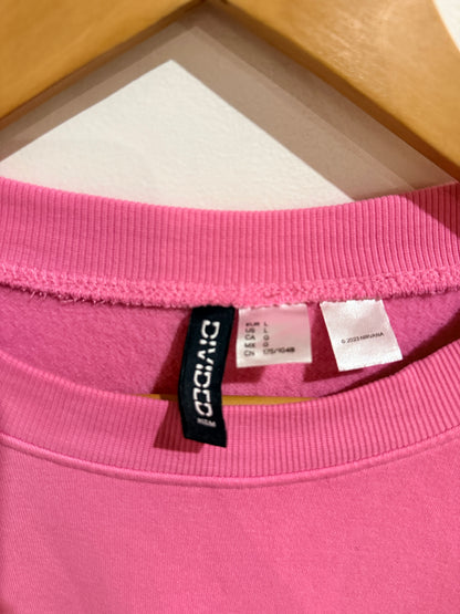 Divided Nirvana Graphic Oversized Sweatshirt - Pink Size S