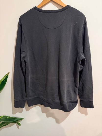 Country Road Embroidered Logo Crew Neck Sweatshirt - Charcoal Size L