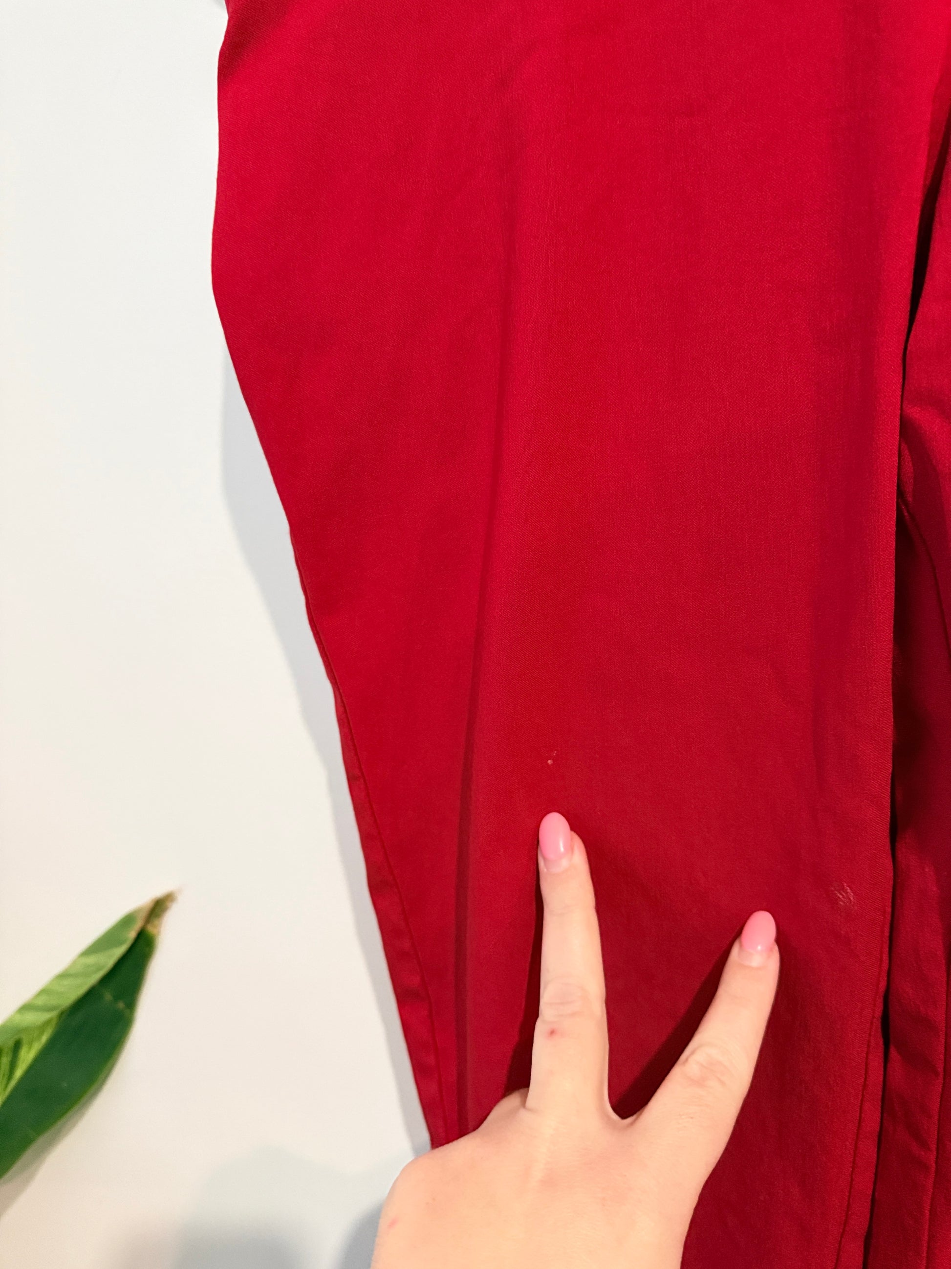 Crossroads Zip Pocket Ponte Pants - Red Size 16