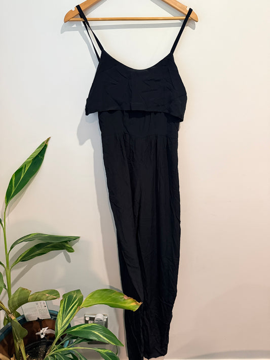 Yaly Couture Silk Cami Jumpsuit - Black Size Pit to Pit: Approx. 44cm