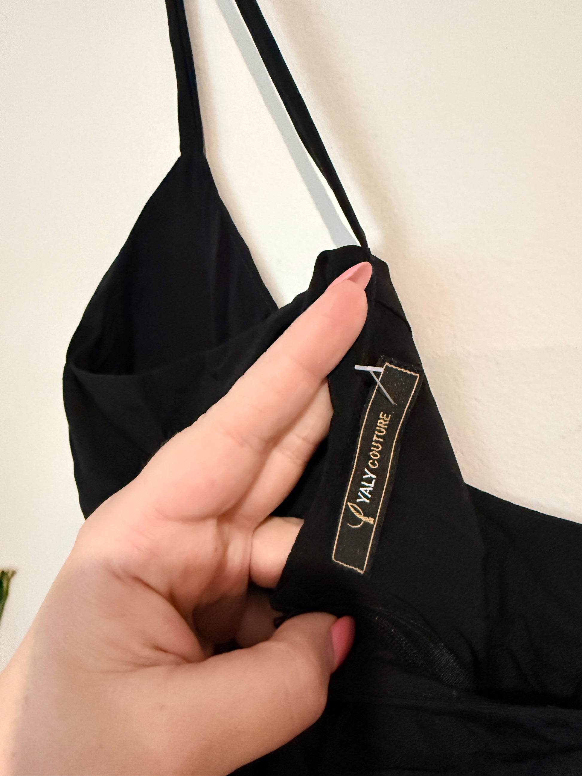 Yaly Couture Silk Cami Jumpsuit - Black Size Pit to Pit: Approx. 44cm