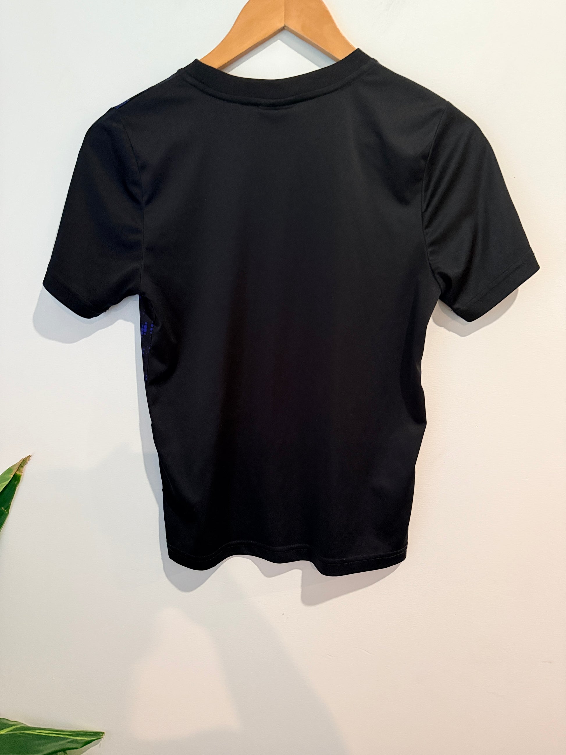 All Blacks Rugby Jersey Tee - Black/Blue Size 10 (Height 140cm/55 inches - Kids)