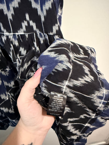 NEUW (Nieuwlandstraat) Ikat Chevron Print Sleeveless Dress Size 8 Pit to Pit: Approx. 41cm