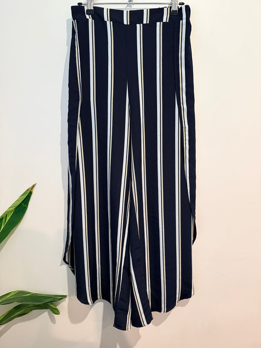 Crossroads Striped Wide Leg Culottes Size 8