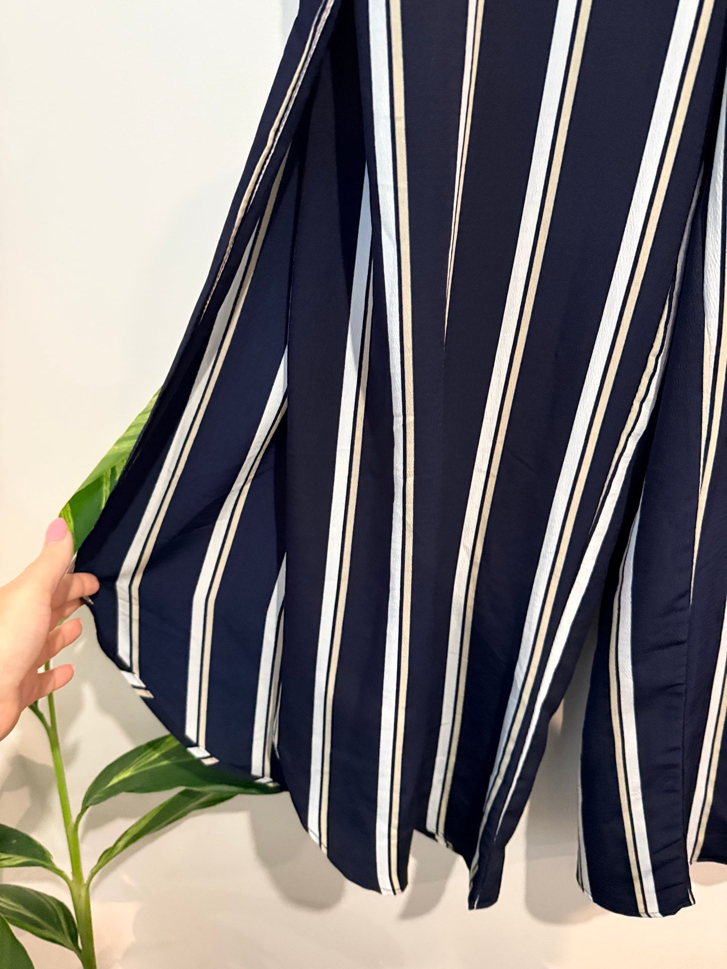 Crossroads Striped Wide Leg Culottes Size 8