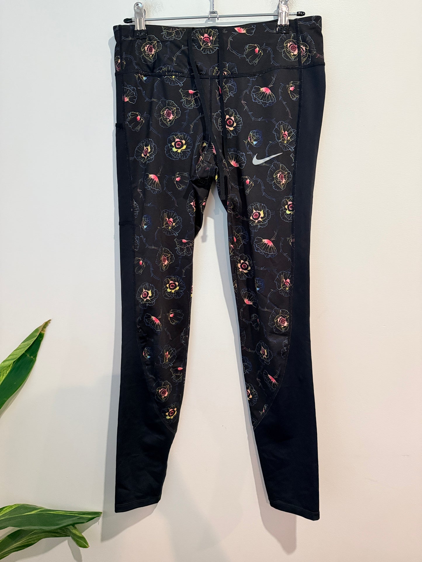 Nike Dri-fit Floral Print Running Leggings Size S