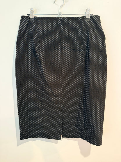 Oliver Black Polka Dot Zip Pocket Pencil Skirt Size 10