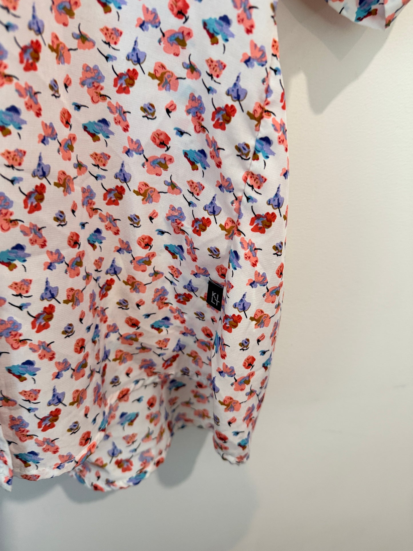 Kilt Floral Print NZ Made Blouse - Multicolour Size 12