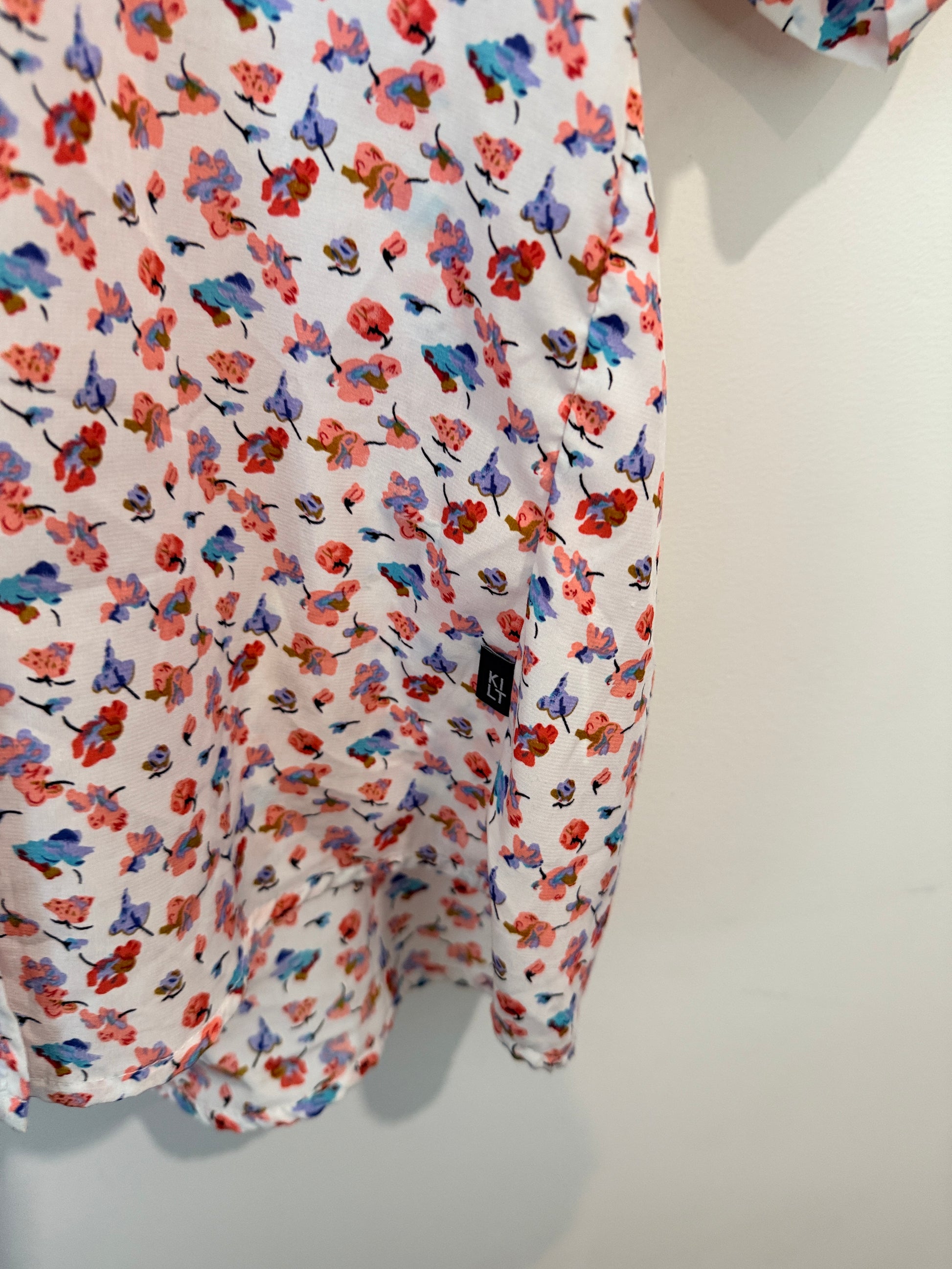 Kilt Floral Print NZ Made Blouse - Multicolour Size 12